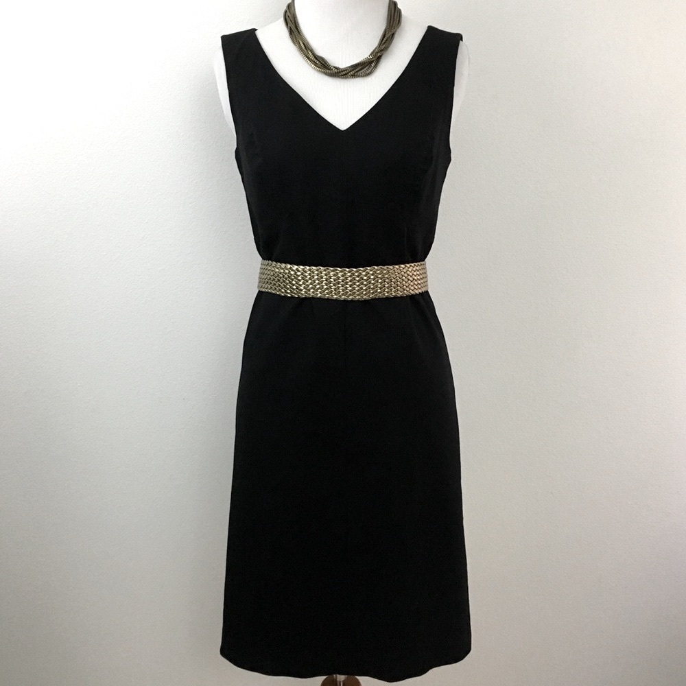 Talbots | Black Sleeveless Sheath Dress